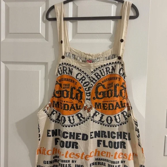 Gold Medal Flour Vintage Print Apron Overalls - Picture 3 of 5